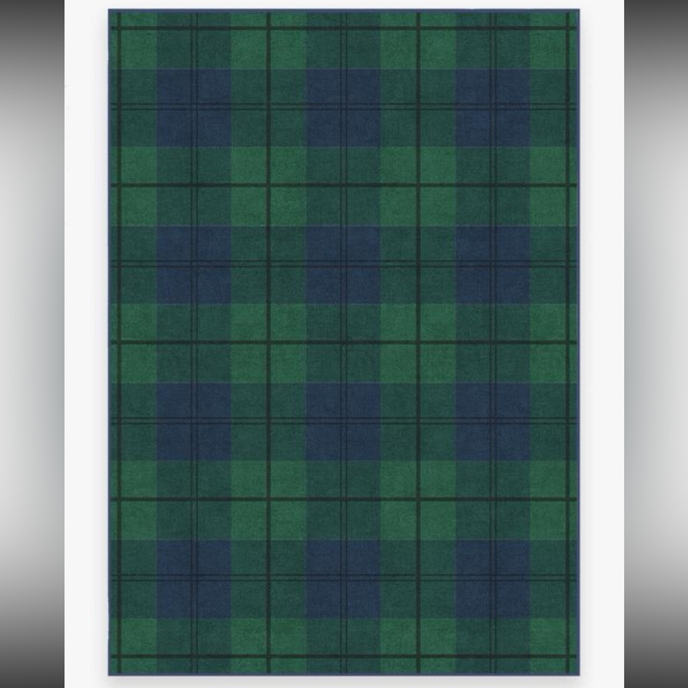 Ruggable Black Watch Plaid 5x7 Washable Rug. Rug only, no pad.